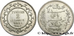TUNISIA - French protectorate 2 Francs AH1329 1911 Paris - A