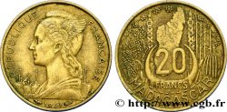 MADAGASCAR French Union 20 Francs 1953 Paris