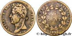 COLONIAS FRANCESAS - Charles X, para Martinica y Guadalupe 5 Centimes Charles X 1827 La Rochelle - A