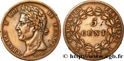 COLONIES FRANÇAISES - Charles X, pour la Guyane et le Sénégal 5 Centimes Charles X 1825 Paris - A