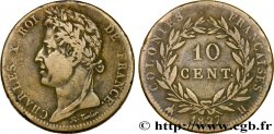 COLONIAS FRANCESAS - Charles X, para Martinica y Guadalupe 10 Centimes Charles X 1827 La Rochelle - H