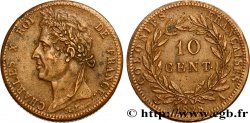 COLONIE FRANCESI - Carlo X, per Guyana 10 Centimes Charles X 1828 Paris - A 