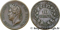 FRENCH COLONIES - Louis-Philippe, for Marquesas Islands 10 Centimes 1844 Paris