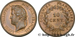 COLONIES FRANÇAISES - Louis-Philippe pour la Guadeloupe 10 Centimes Louis Philippe Ier 1839 Paris - A
