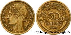 AFRIQUE OCCIDENTALE FRANÇAISE 50 Centimes Morlon 1944 Londres TTB 