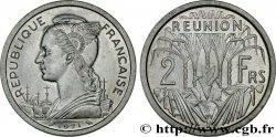 REUNION INSEL 2 Francs Marianne / canne à sucre 1971 Paris