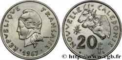 NEUKALEDONIEN 20 Francs Marianne / zébus d’élevage de Nouvelle Calédonie  1967 Paris