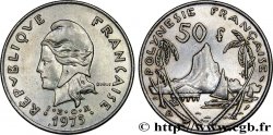 FRANZÖSISCHE-POLYNESIEN 50 Francs I.E.O.M. Marianne / paysage polynésien 1975 Paris