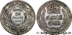 TUNESIEN - Französische Protektorate  20 Francs au nom du  Bey Ahmed an 1358 1939 Paris