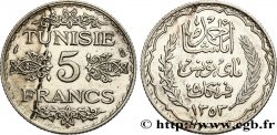 TUNESIEN - Französische Protektorate  5 Francs AH 1353 1934 Paris
