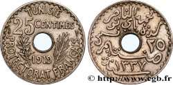 TUNESIEN - Französische Protektorate  25 Centimes AH1337 1919 Paris