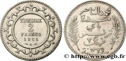 TUNISIA - FRENCH PROTECTORATE 2 Francs AH1329 1911 Paris - A