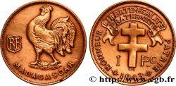 MADAGASCAR - Free French Forces 1 Franc 1943 Prétoria