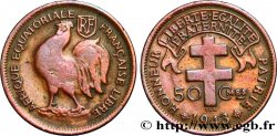 FRENCH EQUATORIAL AFRICA - FREE FRENCH FORCES 50 Centimes 1943 Prétoria