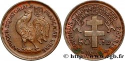 FRENCH EQUATORIAL AFRICA - FREE FRANCE  50 Centimes 1943 Prétoria