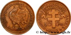AFRIQUE ÉQUATORIALE FRANÇAISE - FRANCE LIBRE 50 Centimes 1943 Prétoria