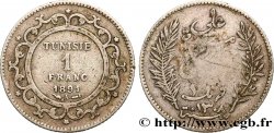 TUNESIEN - Französische Protektorate  1 Franc AH1308 1891 Paris