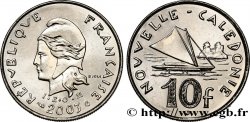 NEW CALEDONIA 10 Francs I.E.O.M. Marianne / paysage maritime néo-calédonien avec pirogue à voile  2003 Paris