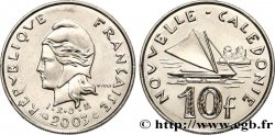 NOUVELLE CALÉDONIE 10 Francs I.E.O.M. Marianne / paysage maritime néo-calédonien avec pirogue à voile  2003 Paris