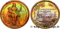 FRENCH POLYNESIA - Oceania Francesa Essai de 1 Franc Établissements français de l’Océanie 1949 Paris