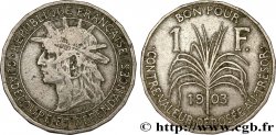 GUADELUPA Bon pour 1 Franc indien caraïbe / canne à sucre 1903  