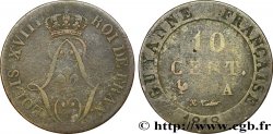 FRENCH GUIANA 10 Cen. (times) de ‘Guyanne’ monograme de Louis XVIII 1818 Paris