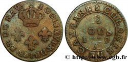 GUYANE FRANÇAISE 2 Sous colonies de Cayenne 2e type 1789 Paris - A