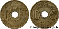 FRENCH EQUATORIAL AFRICA - FREE FRANCE  10 Centimes 1943 Prétoria