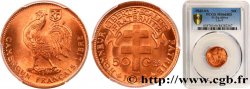 CAMEROON - TERRITORIES UNDER FRENCH MANDATE 50 Centimes ‘Cameroun Français Libre’ 1943 Prétoria MS66 PCGS