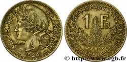 CAMEROON - TERRITORIES UNDER FRENCH MANDATE 1 Franc 1924 Paris