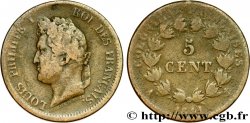 FRANZÖSISCHE KOLONIEN - Louis-Philippe, für Guadeloupe 5 Centimes Louis Philippe Ier 1841 Paris - A