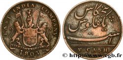 ISLE OF FRANCE (MAURITIUS) V (5) Cash East India Company 1803 Madras