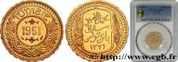 TUNEZ - Protectorado Frances 100 Francs or Mohamed Lamine Bey 1951 Paris