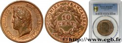 COLONIAS FRANCESAS - Louis-Philippe para Guadalupe 10 Centimes 1839 Paris