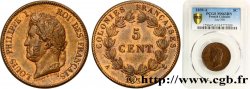 FRENCH COLONIES - Louis-Philippe for Guadeloupe 5 Centimes Louis Philippe Ier 1839 Paris - A
