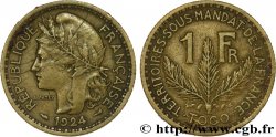 TOGO - FRANZÖSISCHE MANDAT 1 Franc 1924 Paris