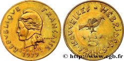 NEW HEBRIDES (VANUATU since 1980) 5 Francs Marianne / oiseau
 1979 Paris
