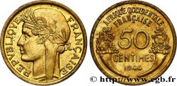 AFRICA OCCIDENTALE FRANCESA  50 Centimes Morlon 1944 Londres 