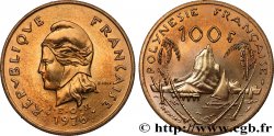 POLINESIA FRANCESA 100 Francs I.E.O.M. Marianne / paysage polynésien type IEOM 1976 Paris