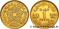 MARUECOS - PROTECTORADO FRANCÉS 1 Franc AH 1364 1945 Paris