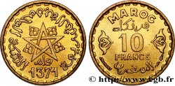 MOROCCO - FRENCH PROTECTORATE 10 Francs AH 1371 1952 Paris
