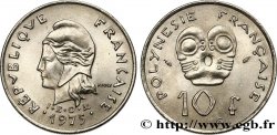 FRENCH POLYNESIA 10 Francs I.E.O.M Marianne 1975 Paris