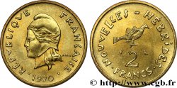 NEW HEBRIDES (VANUATU since 1980) 2 Francs Marianne / oiseau 1970 Paris