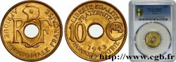 AFRICA EQUATORIALE FRANCESE - Forze Francesi Liberi 10 Centimes 1943 Prétoria FDC65 PCGS