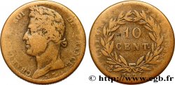 COLONIES FRANÇAISES - Charles X, pour la Guyane et le Sénégal 10 Centimes Charles X 1825 Paris - A