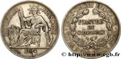 FRENCH INDOCHINA 1 Piastre de Commerce 1904 Paris VF 