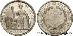 FRENCH INDOCHINA 1 Piastre de Commerce 1886 Paris VF 