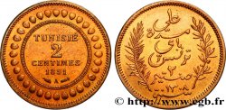 TUNESIEN - Französische Protektorate  2 Centimes AH1308 1891 