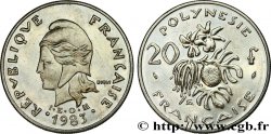 FRENCH POLYNESIA 20 Francs I.E.O.M Marianne  1983 Paris