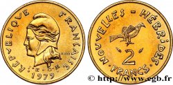 NUOVO EBRIDI (VANUATU dopo1980) 2 Francs I. E. O. M. Marianne / oiseau 1979 Paris 